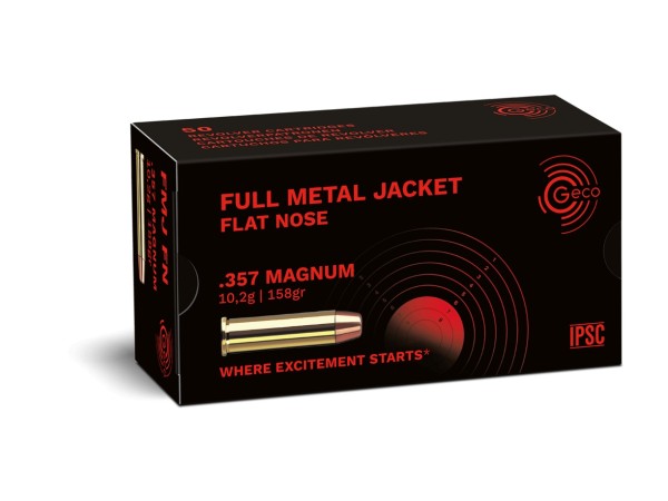 Geco Full Metal Jacket Flat Nose .357 Magnum